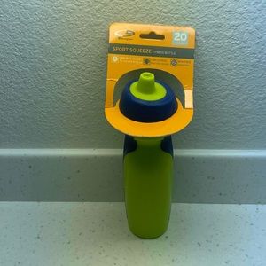 Champion Sport Squeeze Fitness Bottle 20 oz-Lime Green/Royal Blue-BPA Free